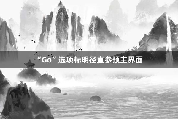 “Go”选项标明径直参预主界面